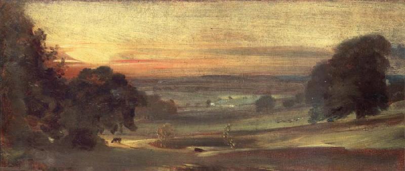 John Constable The Valley of the Stour at sunset 31 October1812 oil painting picture